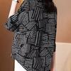 New Summer Style Three-quarter Sleeve Floral Shirt Loose Fashionable Shirt Western Style Top