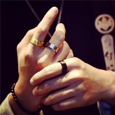 Simple Unisex Lovers Stainless Steel Mirror Finger Rings Jewelry Gifts