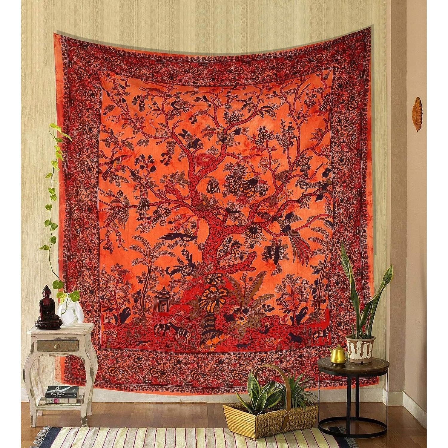 Bohemian Twin Tapestry for a Boho-Style Home 75x100