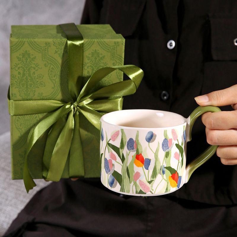 Large Capacity Ceramic Breakfast Home Mug Coffee Cup Office Retro Cup Water Cup Couple High Appearance
