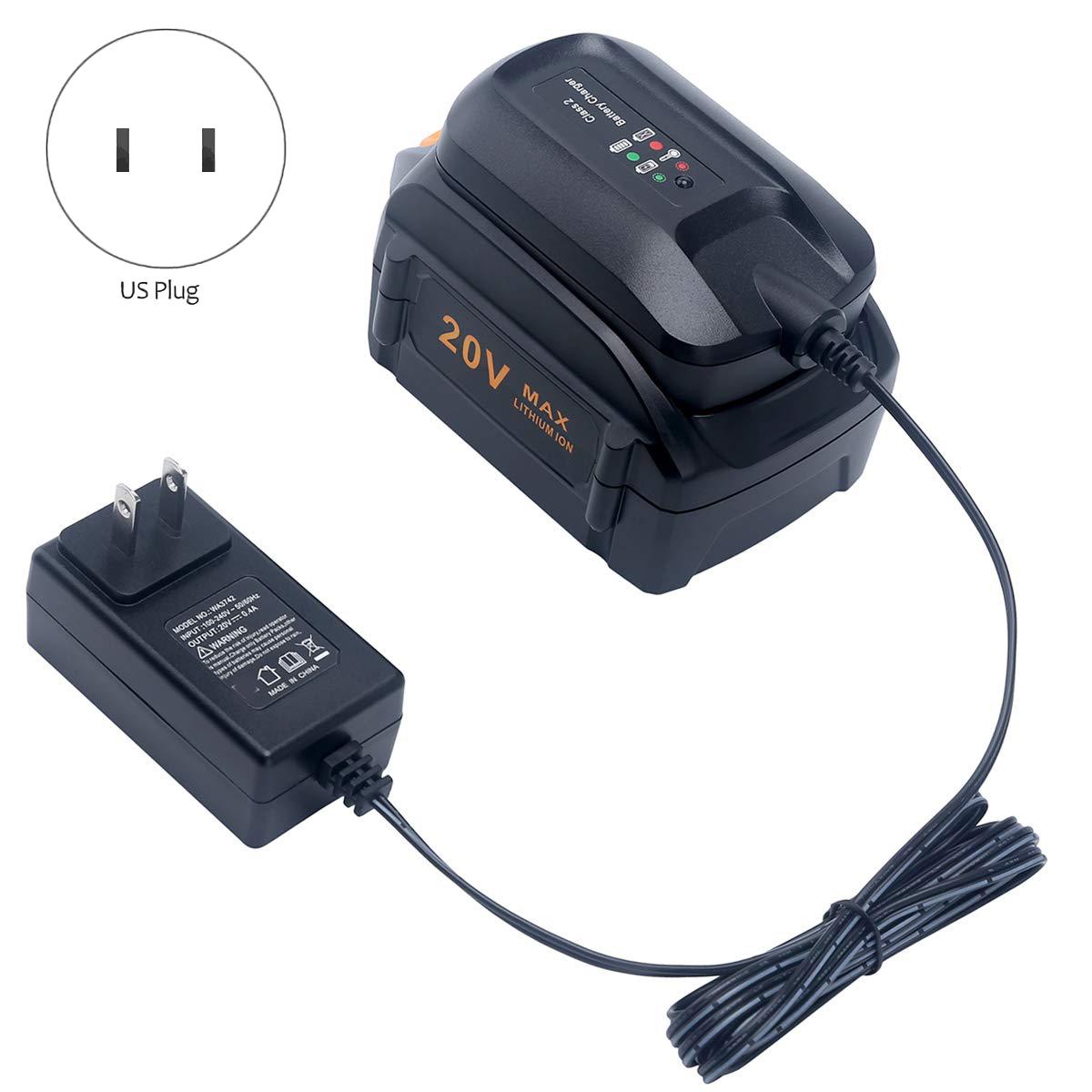 

A08R US Plug WA3742 WA3732 20V Lithium Charger Compatible with Worx 18V/20V PowerShare Battery WA3525 WA3520 WA3512 WA3512.1 China Mainland