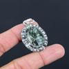925 Silver Oval Seraphinite Stone Elegant Ethnic Wedding Bezel Birthday Pendant