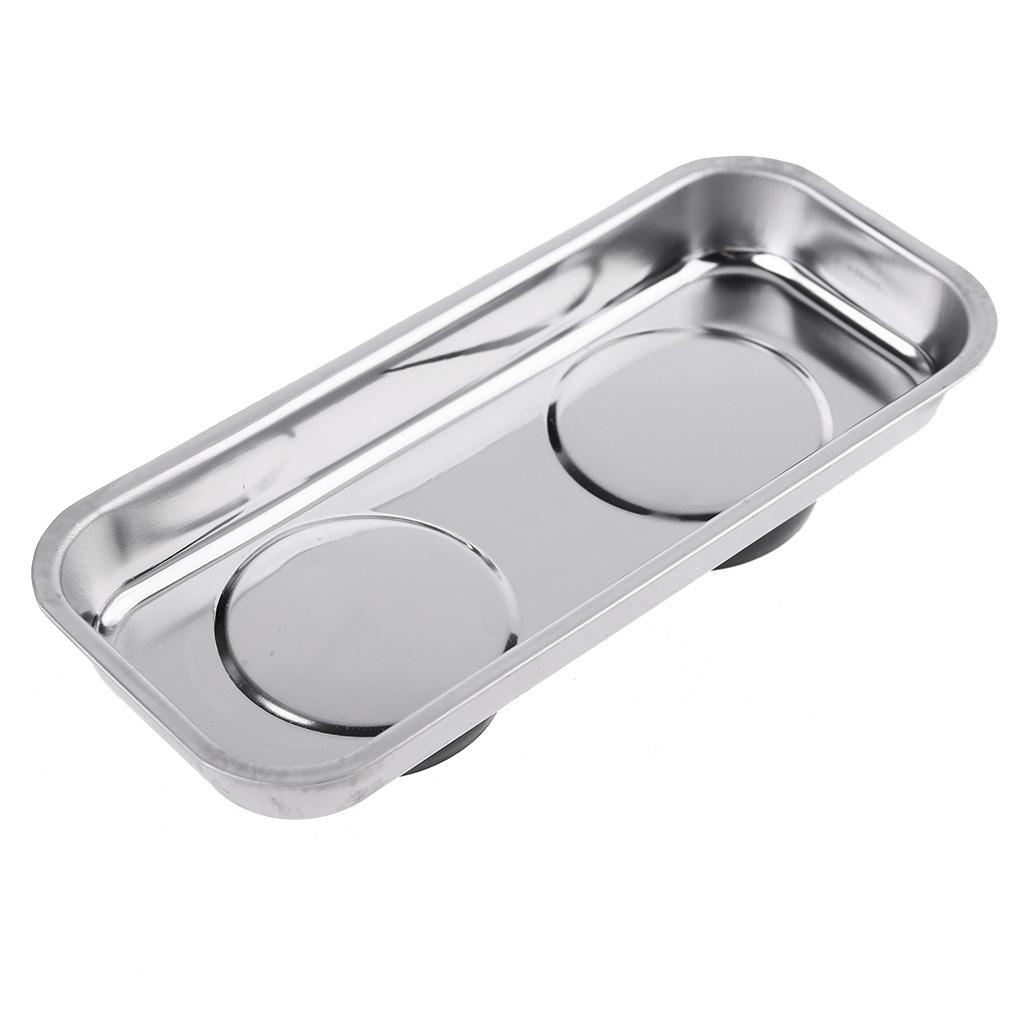 Tavă magnetică din oțel inoxidabil, tavă magnetică pentru scule, suport pentru piese pentru șuruburi, prize, bolțuri, pini, mecanici și auto