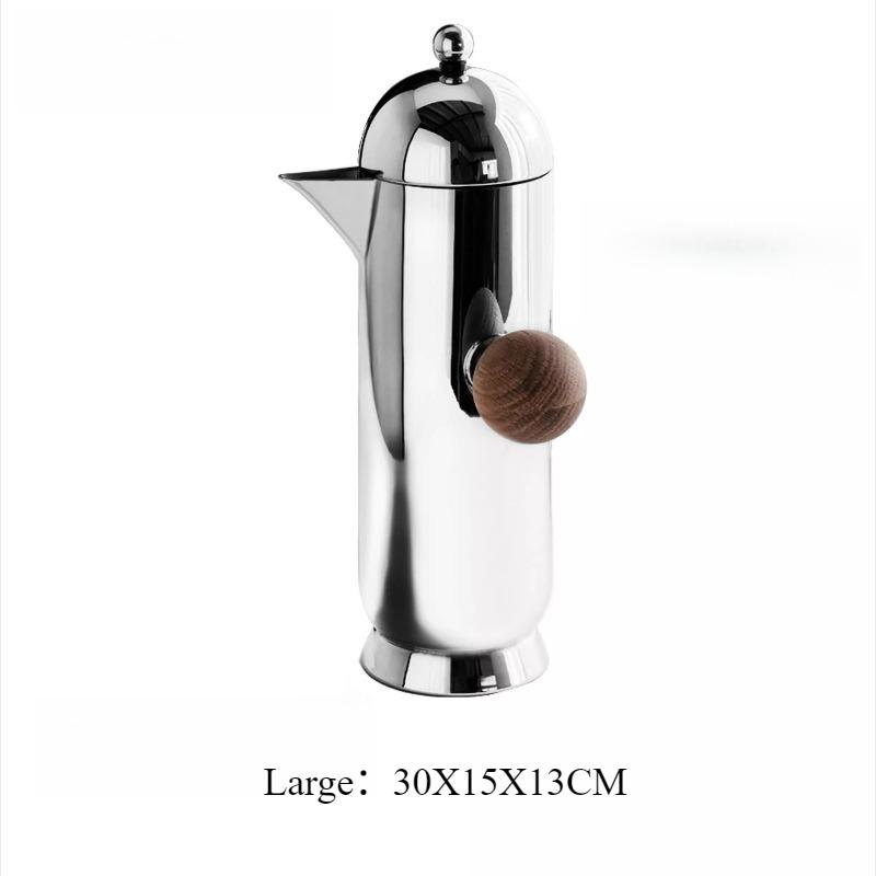 1PC French Press Pot European Stainless Steel Household Extraction Hand Brew Coffee Pot Milk Foam Appliance Light Luxury Decor
