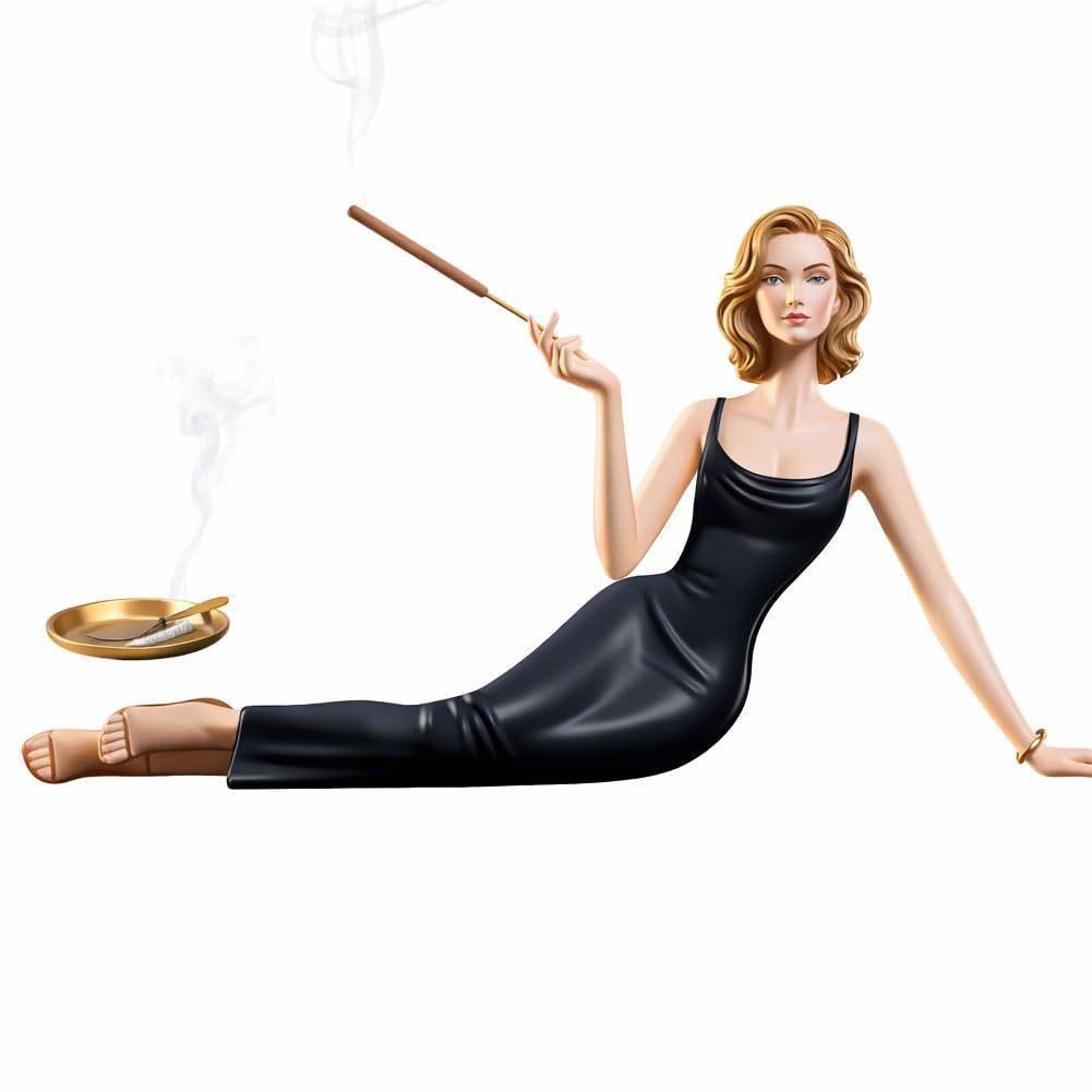 Elegant Lady Incense Holder - Resin Figurine Incense Stick Burner for Home Decor & Aromatherapy