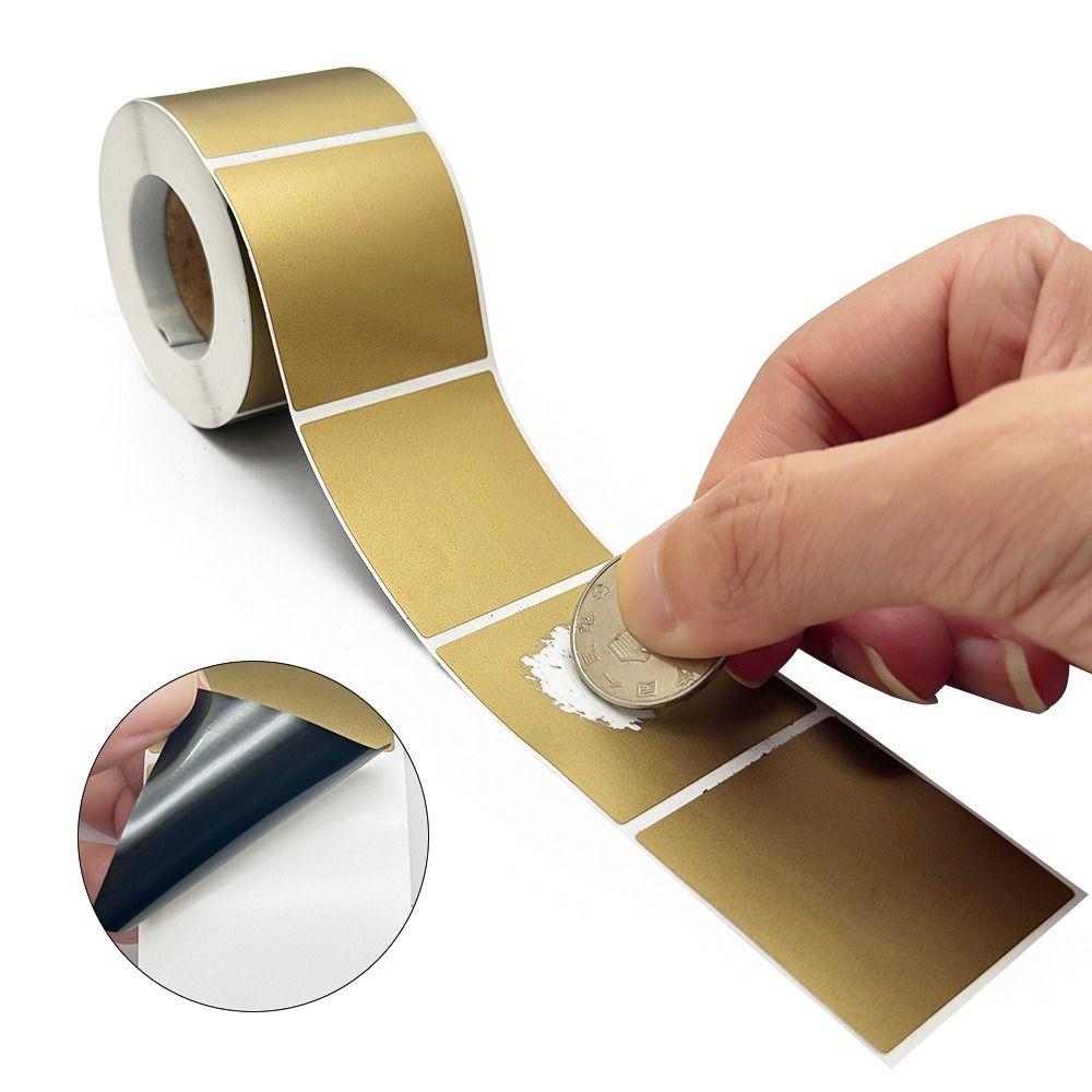 300pcs/Roll Self-adhesive Scratch Labels Stickers 2.5cm DIY Scratch Stickers  Party Supplies