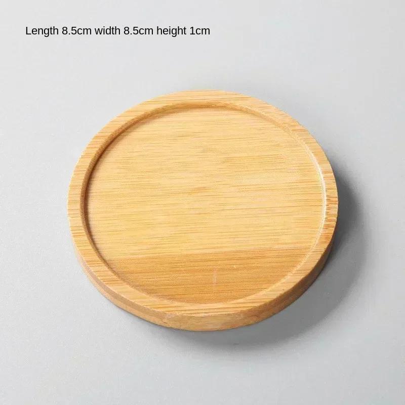 Creative Multi Bamboo Tray Wood Saucer Flower Pot Tray Cup Pad Coaster Plate Plate Mat Coaster Coffee Cup Kitchen Decorative