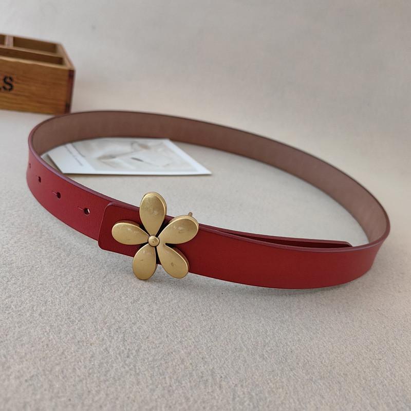 Genuine Leather Womens Belt With Automatic Buckle For Fashion Casual Wear