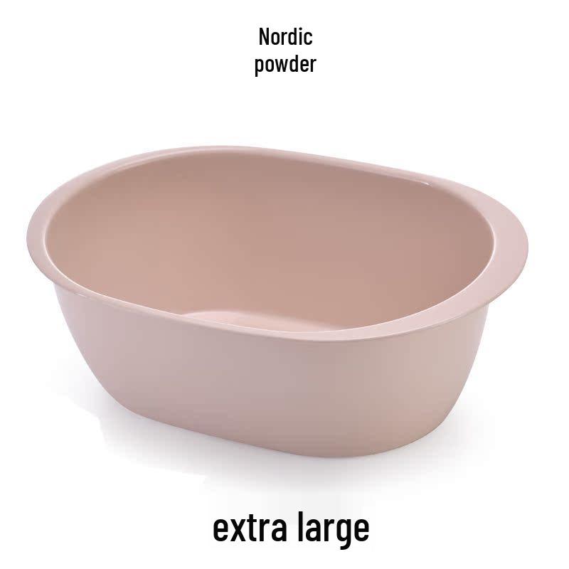 Large Oval Thickened Plastic Washbasin - Baby & Children's Bath or Laundry