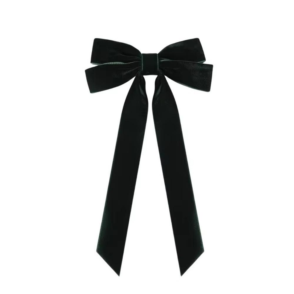 Winter Velvet Belt Double Bow Hairpin Hair Accessories Fashionable and Simple Versatile Princess Duck Bill Clip Hairpin