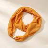 Solid Color Cylinder Magnetic Buckle Lazy Scarf Women Cotton Linen Texture Magnetic Neck Warmer Spring Autumn Versatile No-Tie Decorative Neck Gaiter
