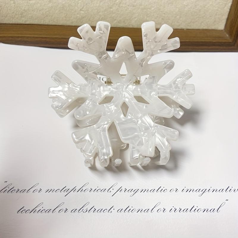 1pc Large Snowflake Hair Clip - Heavy Duty Hair Grip, Elegant Winter Hairpin for Women, Non-Slip Hair Claw for Everyday,Fashion