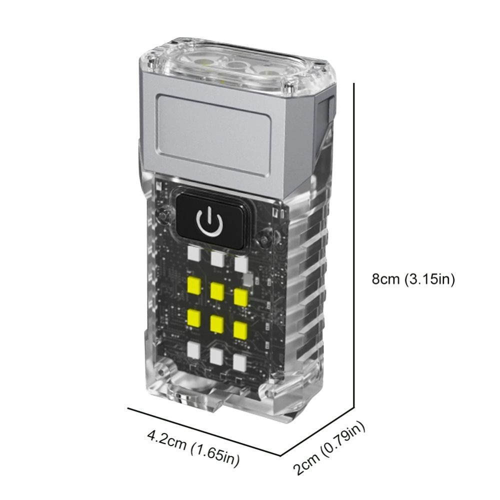 Super Bright Mini Keychain Flashlight 90 Degree Pocket Emergency Lantern Reading