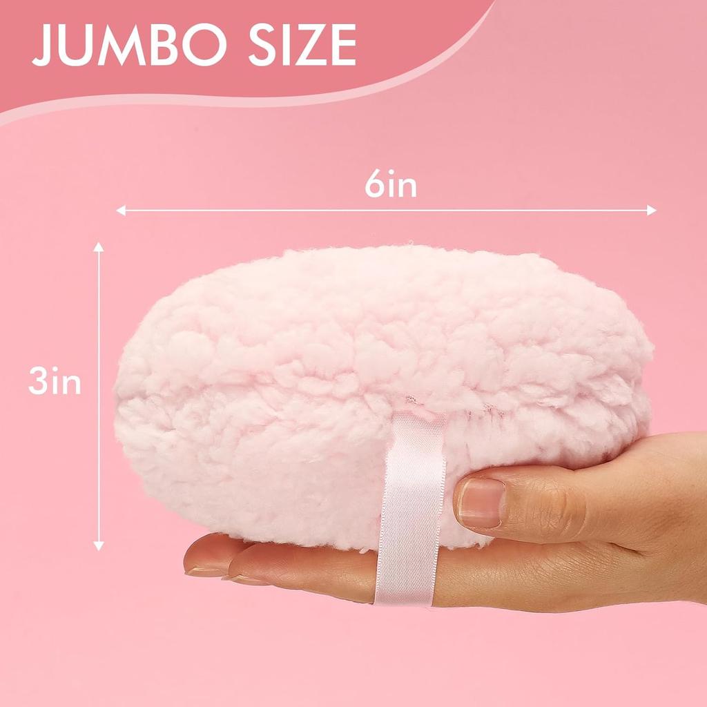 1pc Oversize Powder Puff, Ody Powder Applicator for Women, Reusable Face and Body Makeup Puff, Dust-Resistant Cosmetic Puff