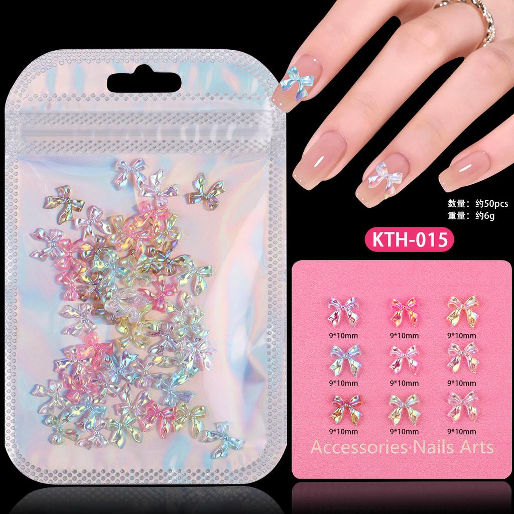 Color Streamer Resin Bow Mixed Nail Art Trinkets Mobile Phone Case Accessories Work In Progress Diy Accessories