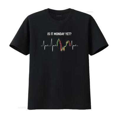 Is It Monday Yet Investor Day Trading Stock Market Trader T Shirt Vintage Washed Top For Everyday Wear Stylish Versatile