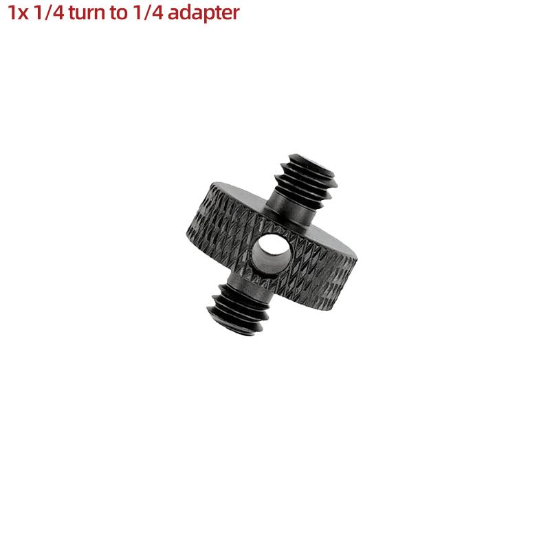 Tripod Adapter 1/4" Male to 1/4" Male to 3/8" Male Screw Connectors For GoPro Hero 13 12 11 10 9 Insta360 X5 X4 X3 DJI Action
