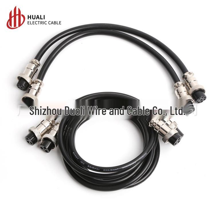 GX16 Aviation Plug & Cable Connector: 1m Male/Female, 2-7 Pin Options