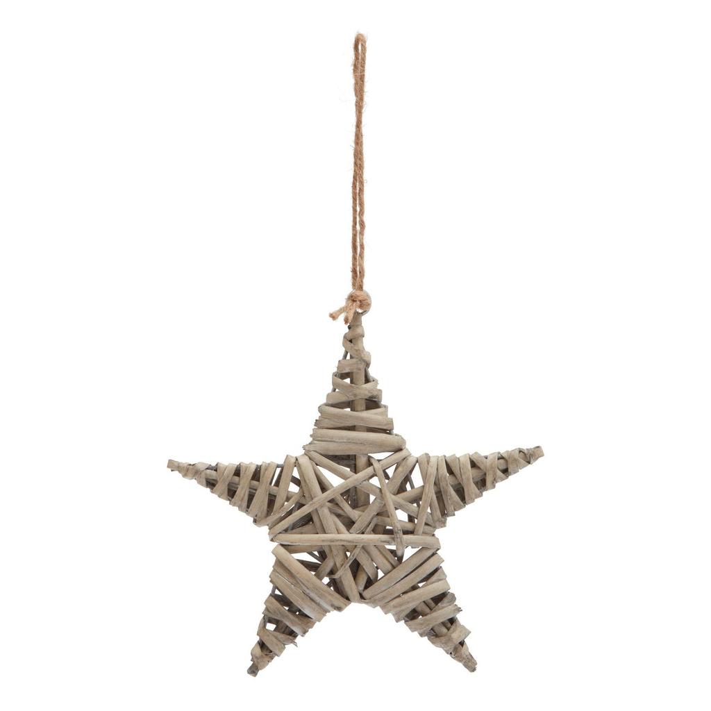 Hill Interiors The Noel Collection Wicker Star Christmas Decoration