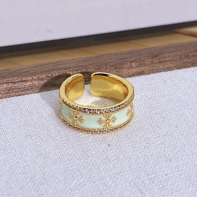 Mint Matcha Milk Green Butterfly Open Ring Women'S Niche Design Small Fresh And Cold Ring
