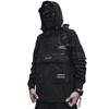 Куртка Techwear для мужчин Весенняя уличная одежда Черная водонепроницаемая ветровка с капюшоном