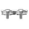 10pcs 304 Stainless Steel Steel Wire Rope Clip Double Grips Double Bolt Wire Clamp  Electric Fences