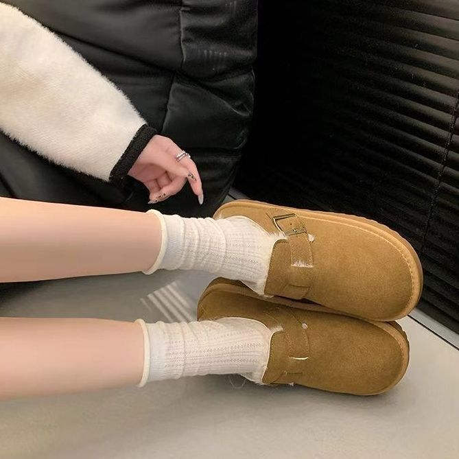 

Женские зимние теплые ботинки на мягкой подошве большого размера, с мехом, ботильоны до щиколотки на подкладке, нескользящие, для пеших прогулок, повседневные, спортивные, хлопковые ботинки, обувь из соевых бобов 40 коричневый