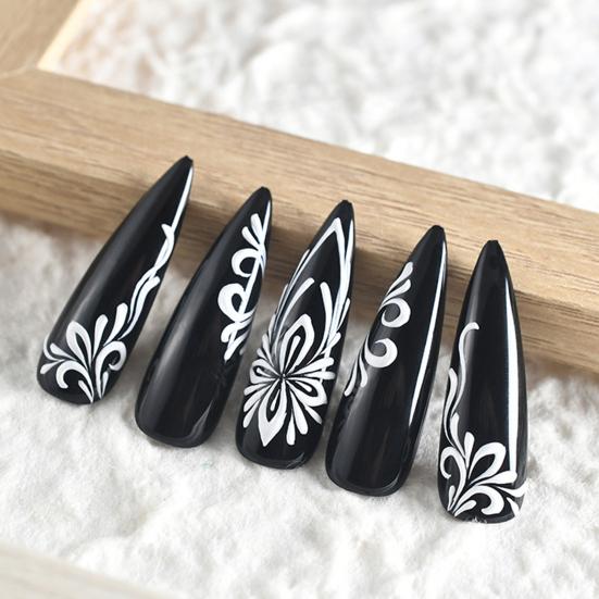 5g Nail Art Plaster No-wash Black White Colorful Painting Canned Gel Embossed Nail Polish Gel for Nail Salon