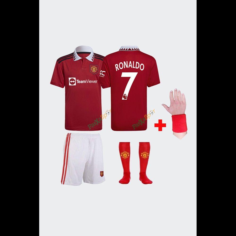 

Новый сезон Ronaldo Home Match Модель Джерси Шорты Носки Браслет Подарок 5-6 yaş