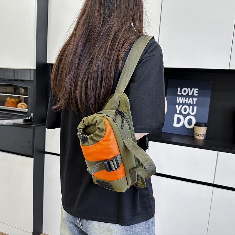 Unisex Crossbody Bag – Korean Minimalist Design Compartment with Water Bottle Holder for Hiking Climbing