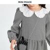 MiniPeace Girls' Spring/Autumn Houndstooth Dress