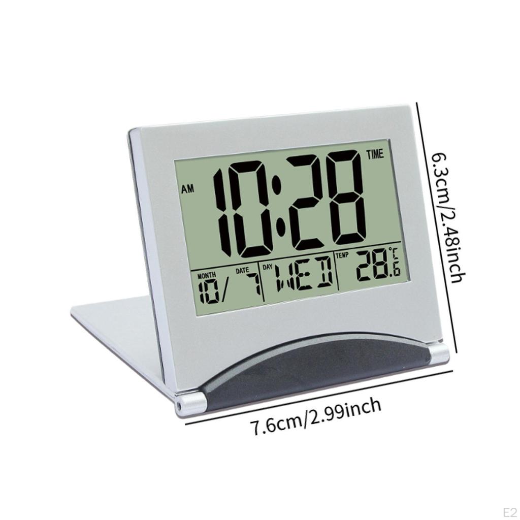 Digital Alarm Clock Kitchen Timer Clocks Large Display Desk Calendar for