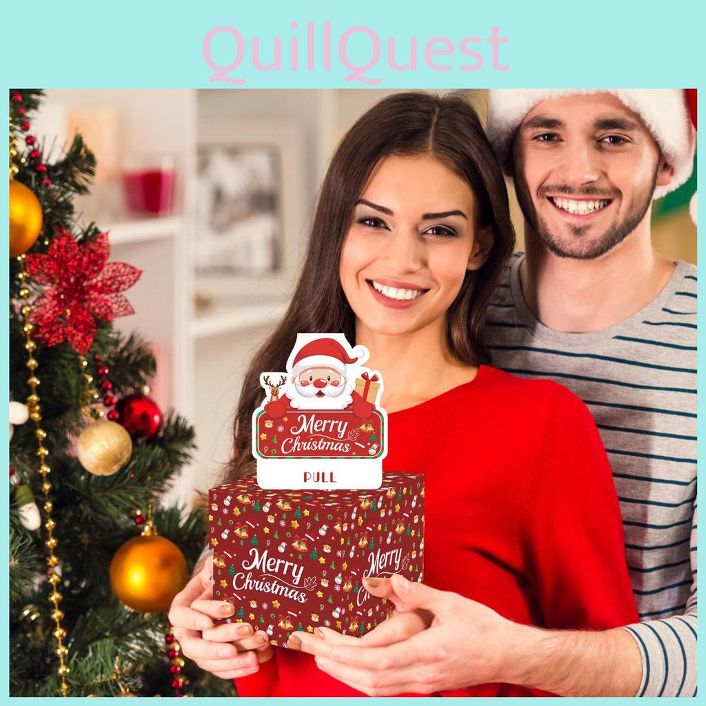 Red Claus Santa Pattern Surprise Gift Box Christmas Decoration Prop Atmosphere