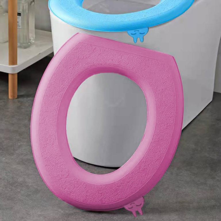 

All-Season Waterproof EVA Foam Toilet Seat Cushion - Washable & Universal Fit фіолетовий/червоний