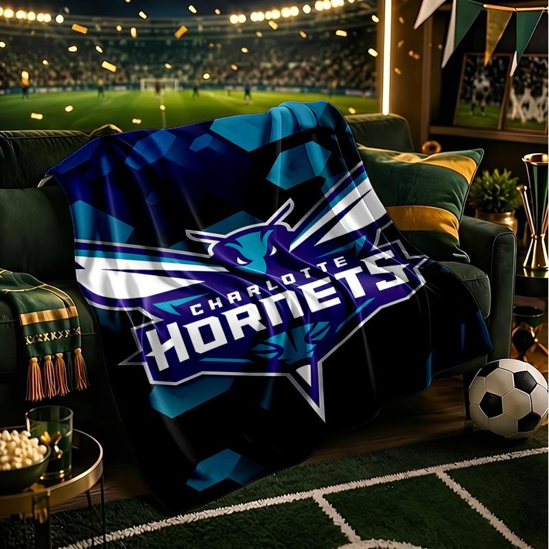 Charlotte Logo Art Blanket Lightweight Flannel Bedding Blanket Perfect for Travel, Camping, Living Rooms, Offices, Sofas, Fan Christmas gift