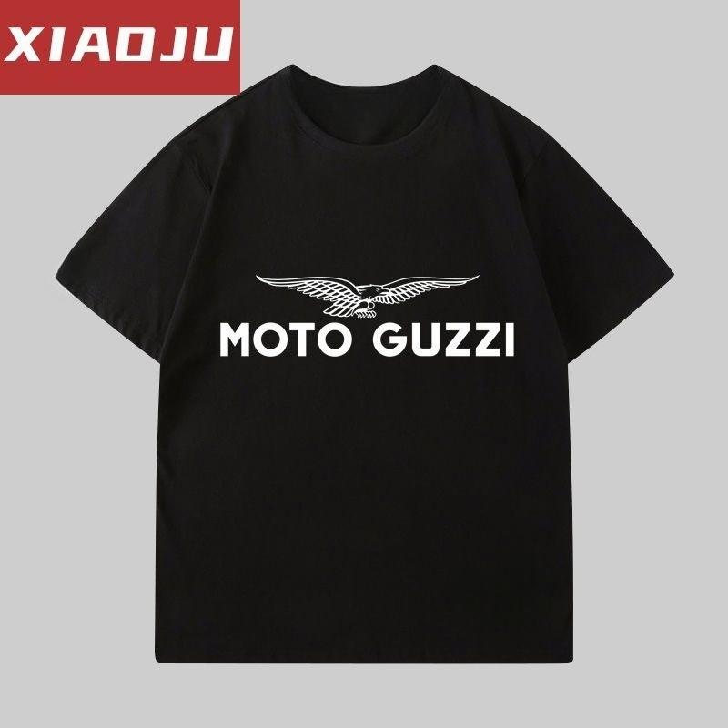 Short Sleeve T-Shirt Men's Trend Brand Personalized Fashion MOTO GUZZI Motorcycle Printed T-Shirt Men's Trend Ins Loose