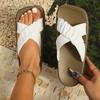 2026 Summer  Women's Flat Slippers Casual Open Toe Platform Roman Sandals Women Comfortable Outdoor Vacation Beach Flip-flops
