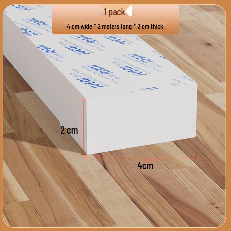 Samoprzylepny biały pasek z gumy piankowej: Uszczelka do drzwi i okien, amortyzująca, dźwiękoszczelna, podkładka antykolizyjna do urządzeń mechanicznych.