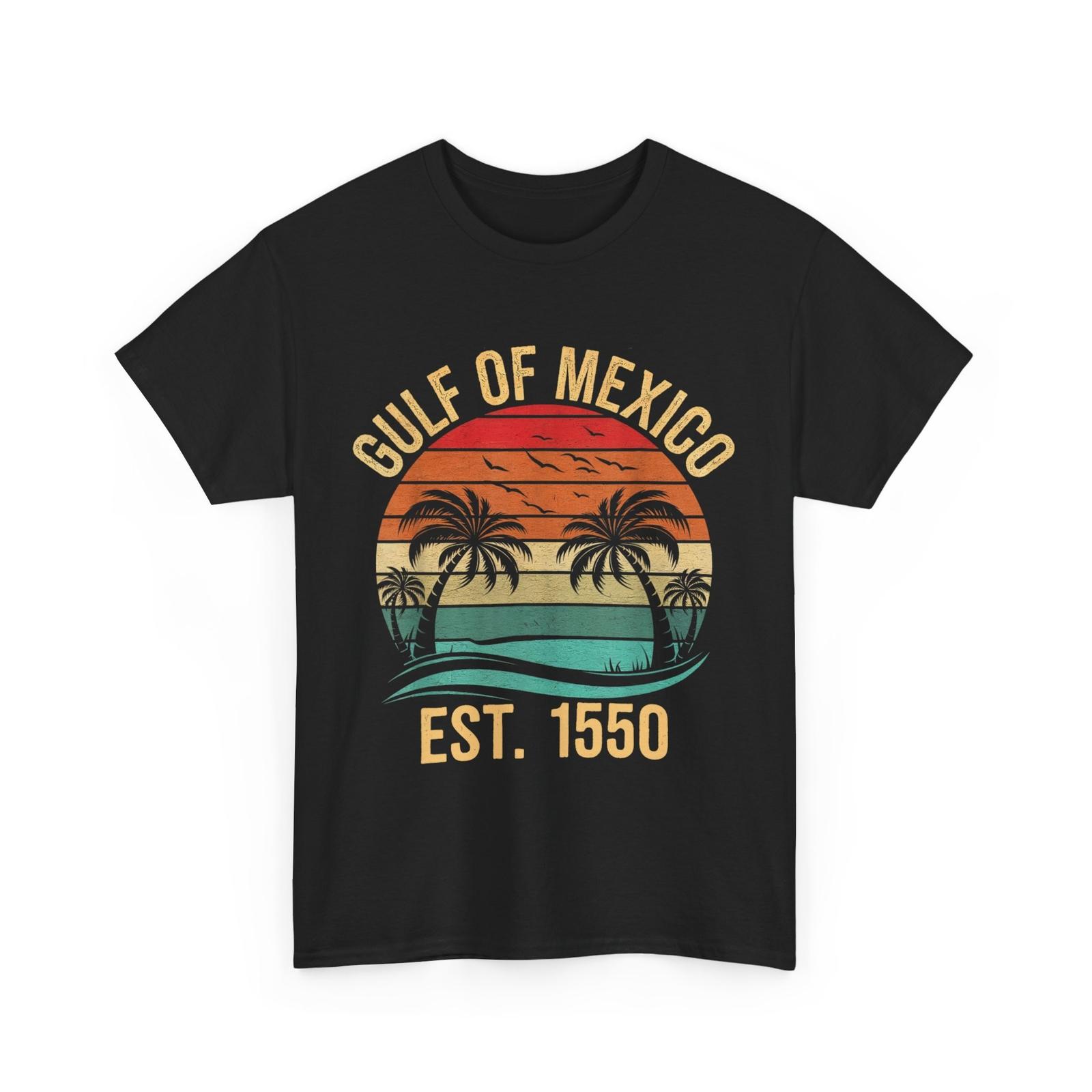 Gulf of Mexico Shirt, Beach Palm Trees Sunset Gulf of Mexico Est 1550 Shirt S разноцветный