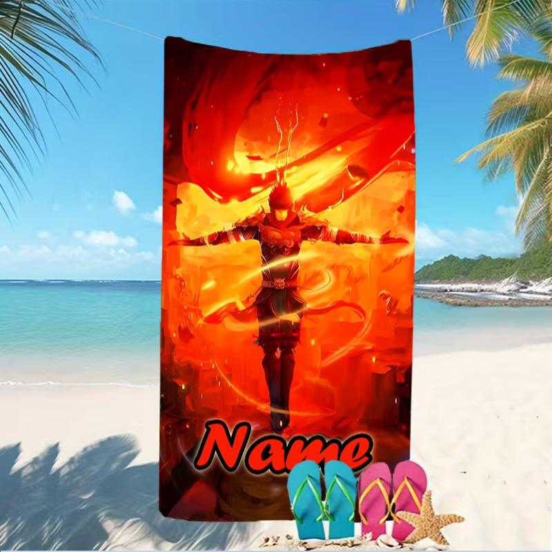 Customizable personalized beach towels Black Myth Wukong Game themed designs.Suitable for the beach, yoga, sports;ideal as beach accessories