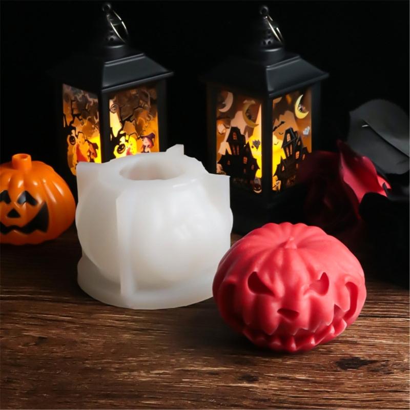 Kreative Halloween-Lampe Duftkerze Herstellung Stabile Silikonform Zubehör für Heimdekoration Bastelbedarf