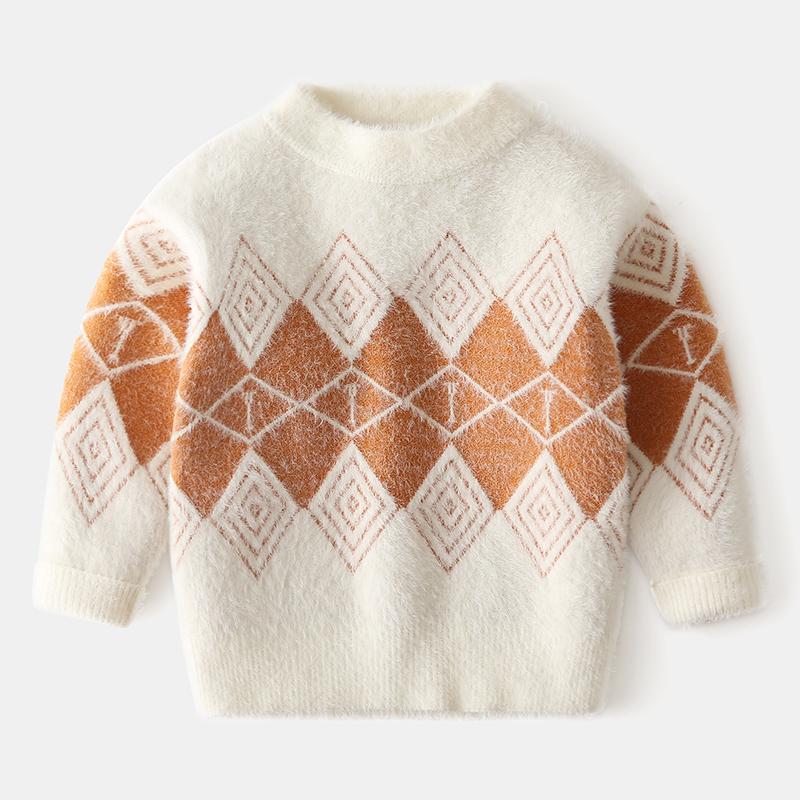 

Осенне-зимние вязаные пуловеры для маленьких мальчиков и девочек, водолазка, теплые толстые свитера 140