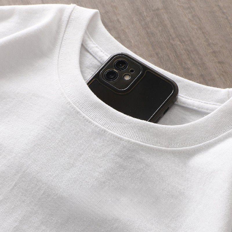 WTEMPO Brand Summer Trend Cotton Loose Simple Tops Men's Youth Short-sleeved T-shirt Soft and Comfortable Breathable Couple Pullovers