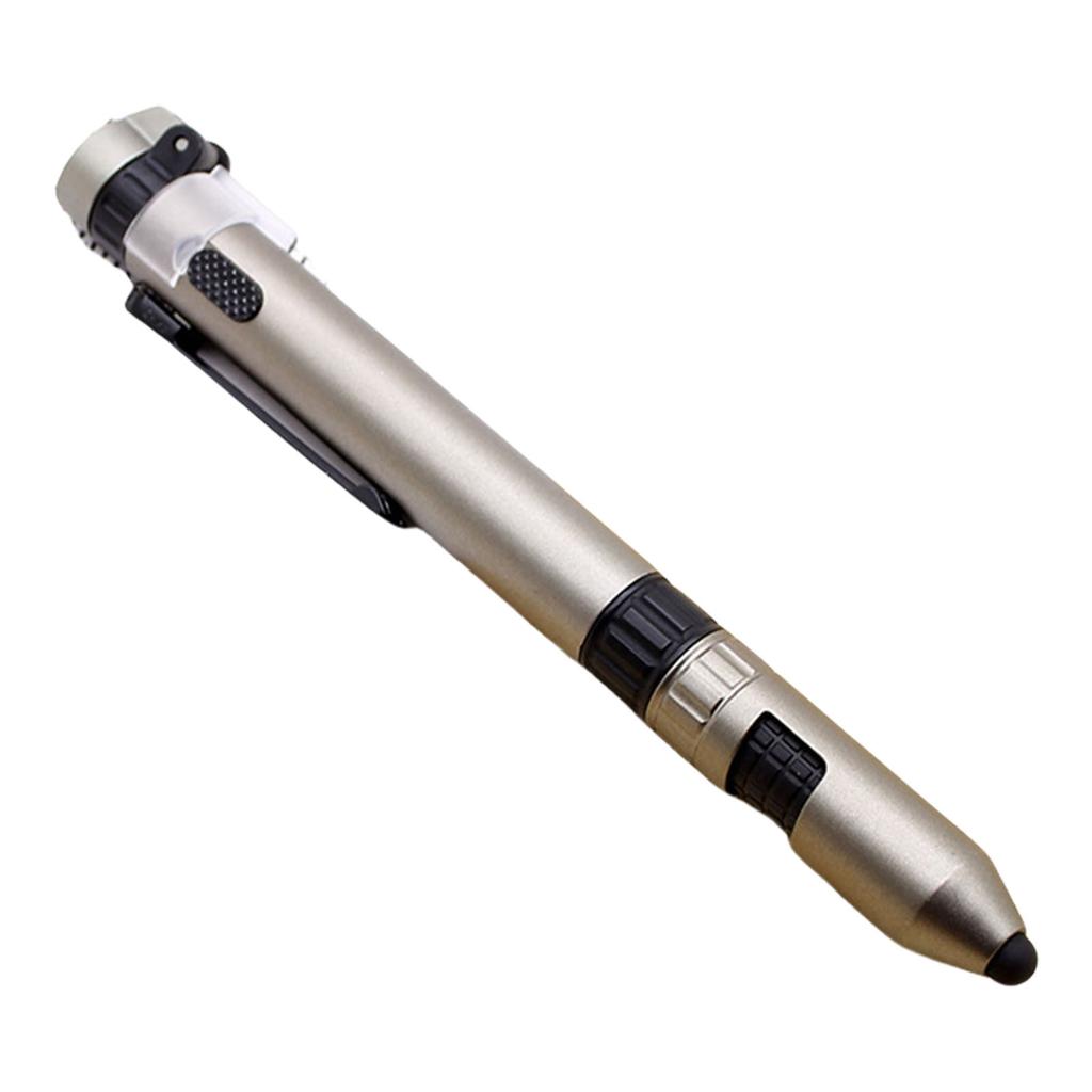 1 Ballpoint In Multifunctional 5 Pen Multitool Pen With Compasses Led Light Touchscreen Pen Screwdriver And Phone Holder