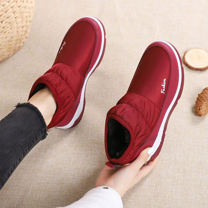 Lässige Rutschfeste Wintersportschuhe mit Weicher Sohle und Warmem Baumwolldesign