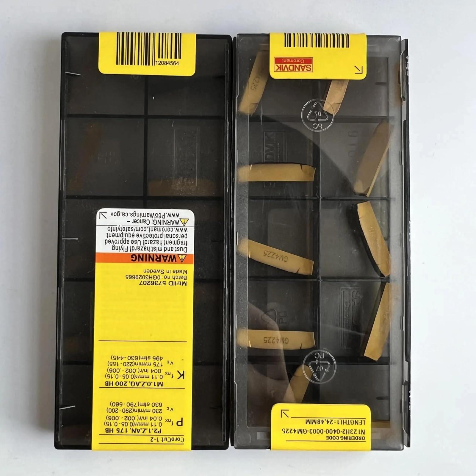 

Original Sandvik / N123H2-0400-0003-GM 4325 /Carbide CNC Blade 10 PCS