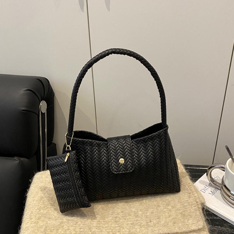 Yogodlns Herbst/Winter Neues Strickmuster Handtasche Retro Eimer Unterarm Hobo Tasche Damen Einzelne Schultertasche