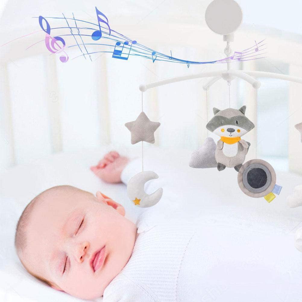 Baby Musikalisches Kinderbett Mobile Baby Krippen Mobile mit Musik Baby Plüschtiere Spielzeug für Bett Kinderwagen Autositz