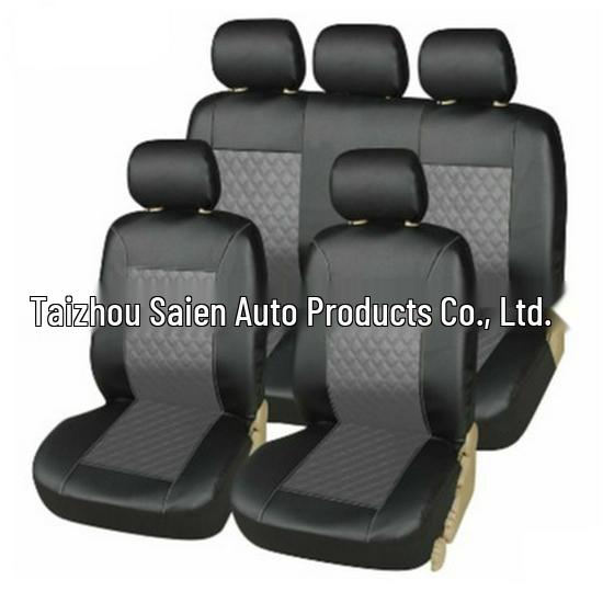 

Universal Quilted PVC Leather Car Seat Cover for 5-Seater Vehicles Universal Size серый