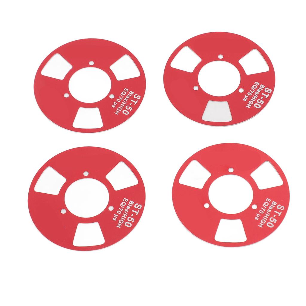 Reel to Reel Cassette Retro Blank Metal Reel Cassette Tape with 4 Reels 2 Wheel for Music Recording